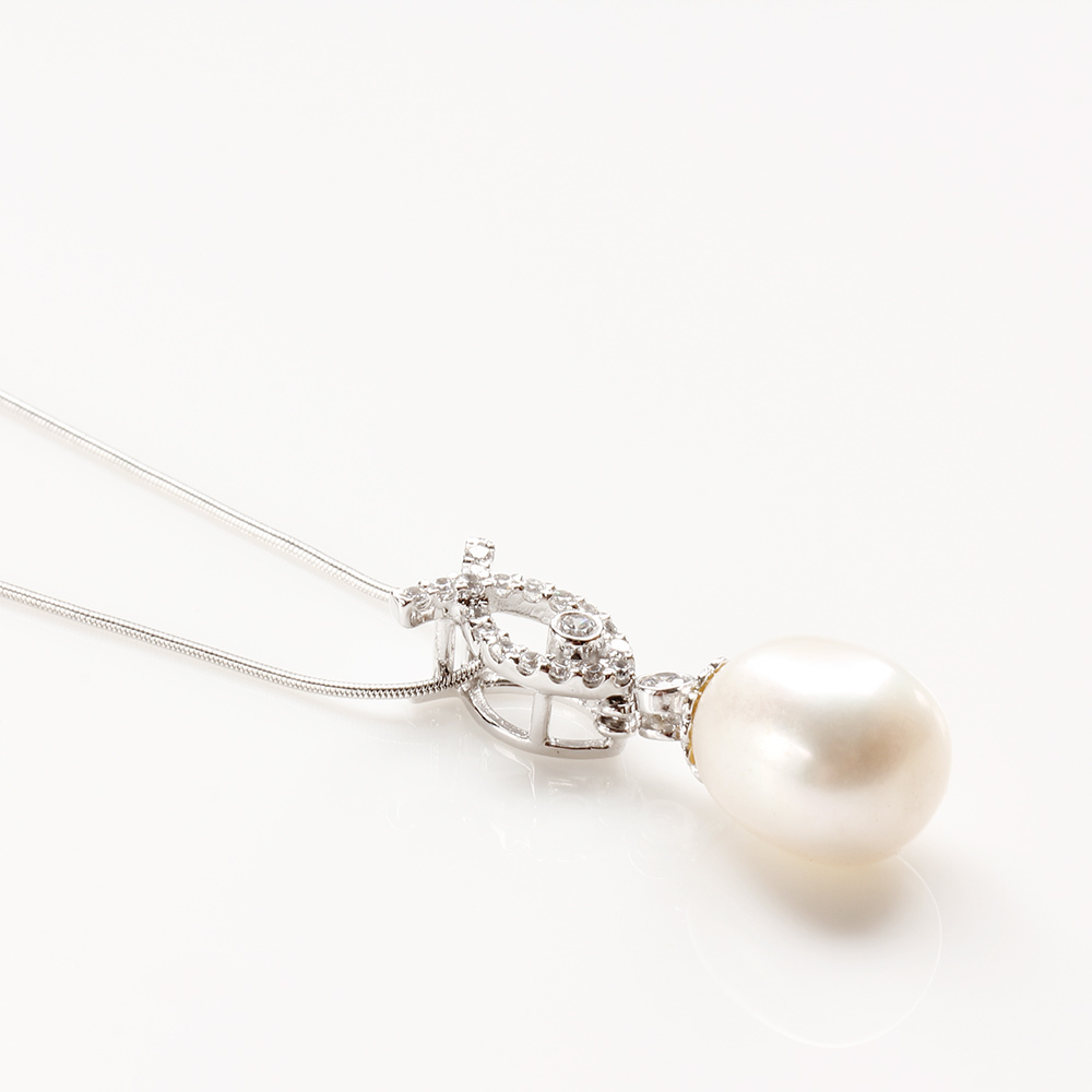 【雅紅珠寶】天然珍珠項鍊-925銀飾-花朝月夕-N0170