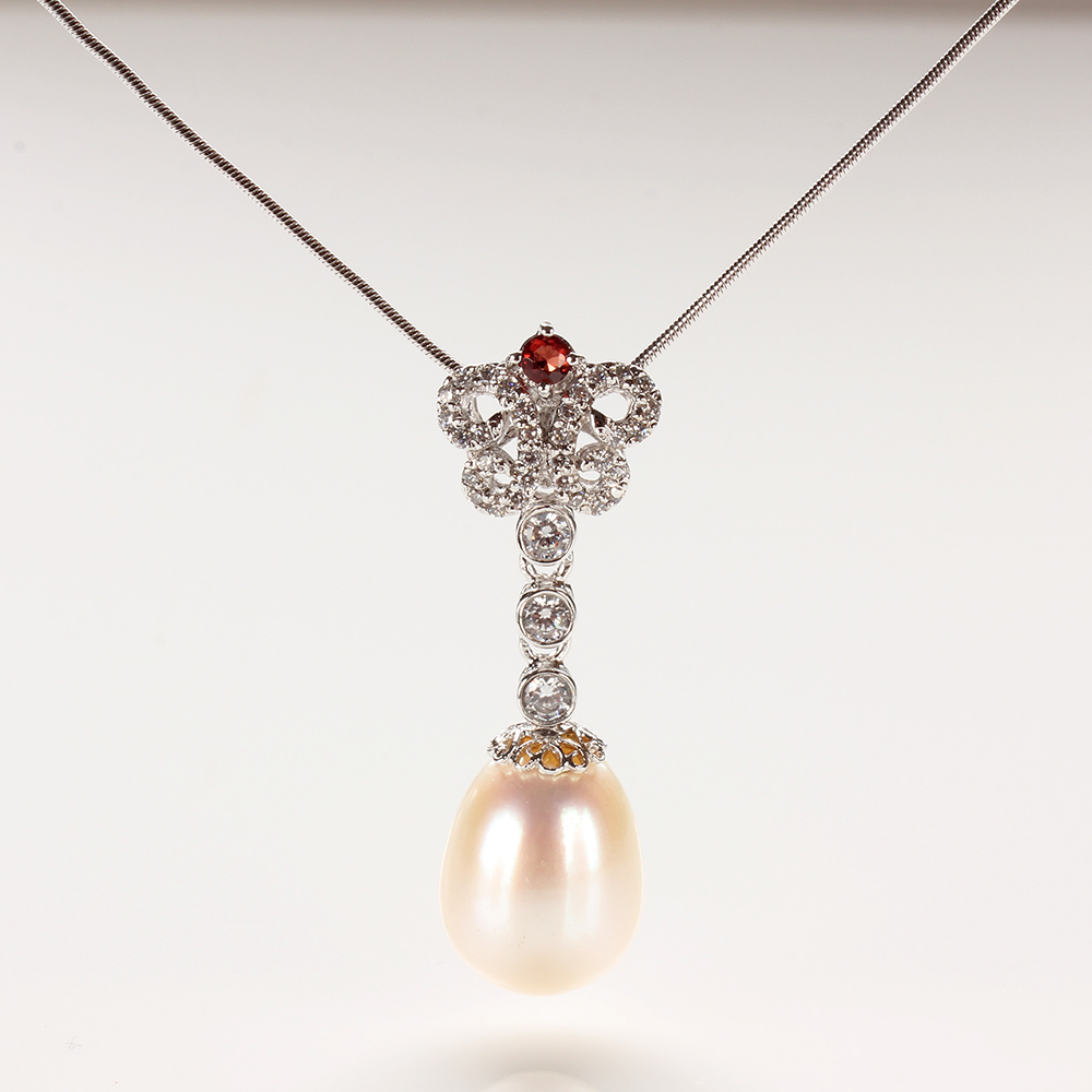 【雅紅珠寶】天然珍珠項鍊-925銀飾-朱文之軫-N0171