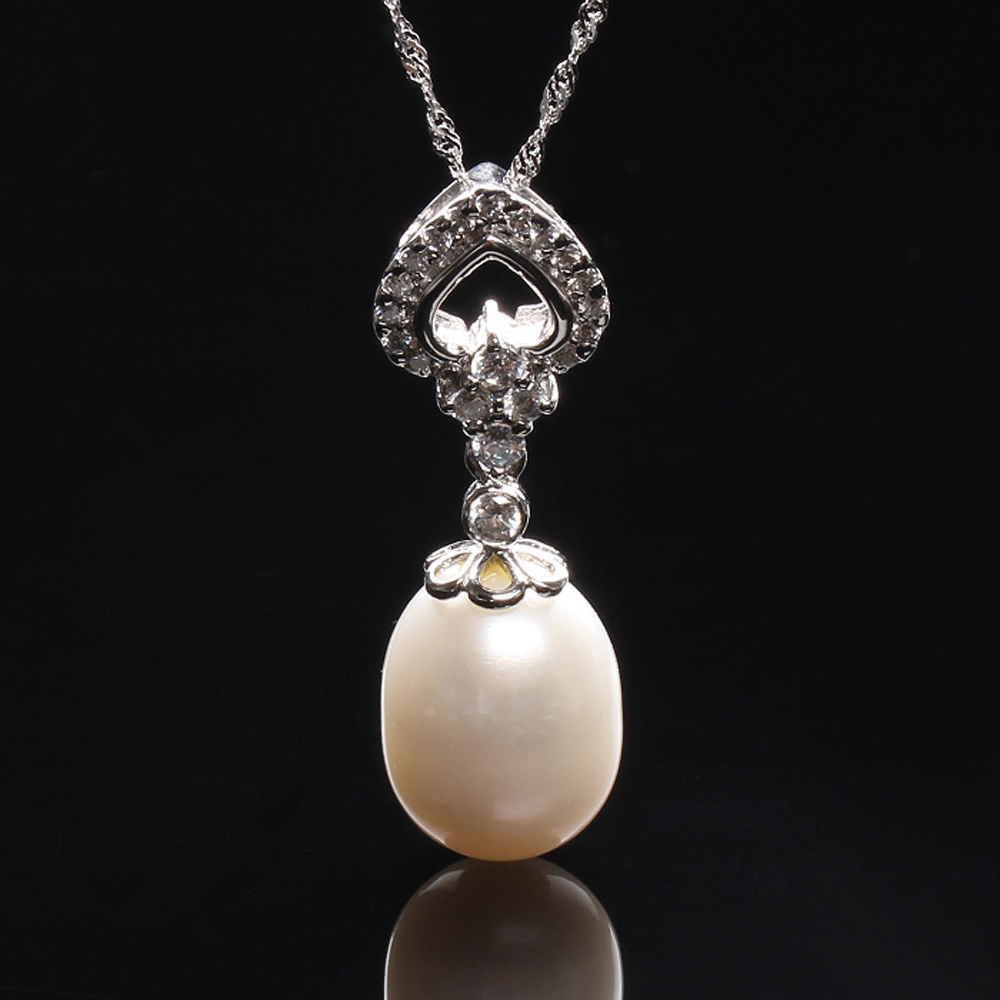 【雅紅珠寶】天然珍珠項鍊-925銀飾-完美的愛-N0172