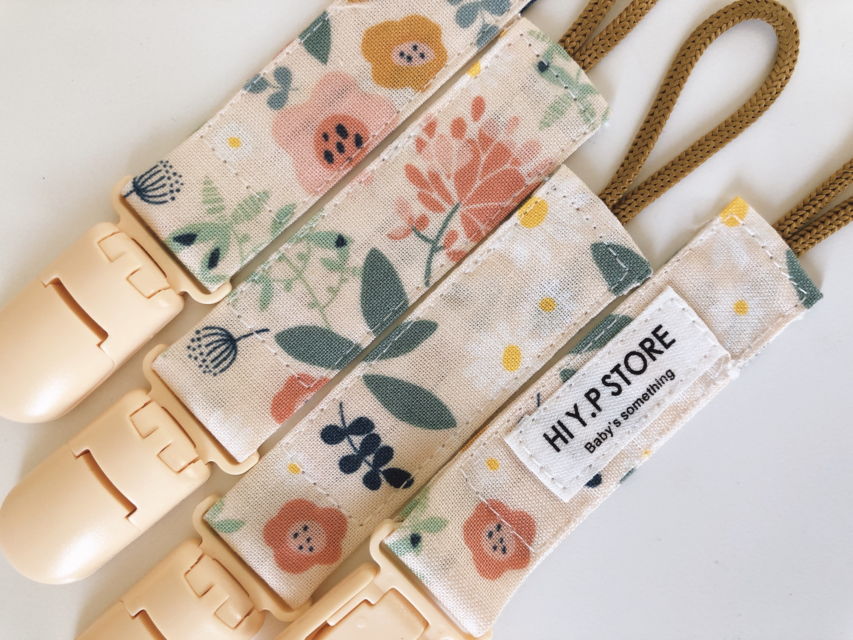 Hi Y.P store-短版鱷魚夾-清新花卉(鵝黃夾)