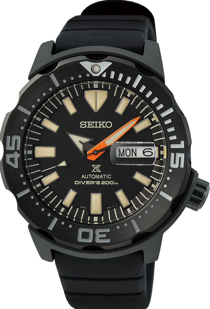 萬年鐘錶 - SEIKO PROSPEX   DIVER SCUBA 全黑限量機械潛水錶 SRPH13K1  / 4R36-10L0C  錶徑42.4MM