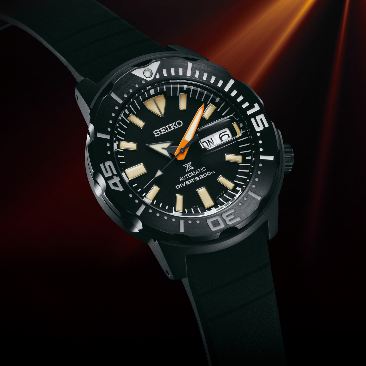 萬年鐘錶 - SEIKO PROSPEX   DIVER SCUBA 全黑限量機械潛水錶 SRPH13K1  / 4R36-10L0C  錶徑42.4MM