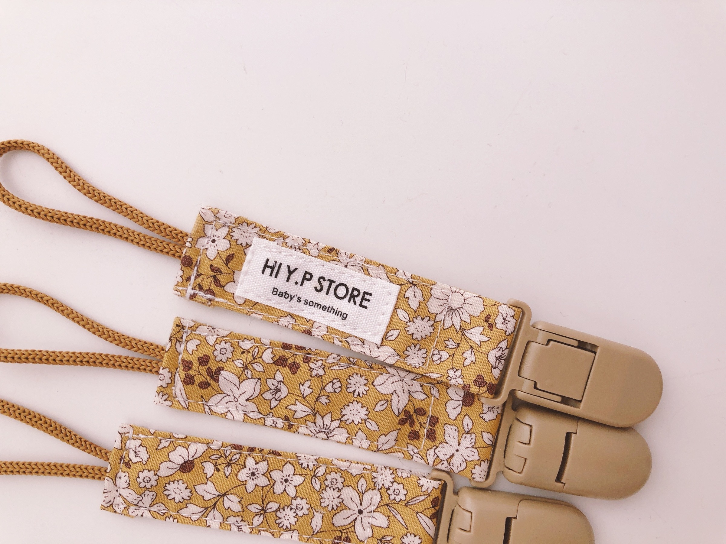 Hi Y.P store-短版鱷魚夾-復古黃花