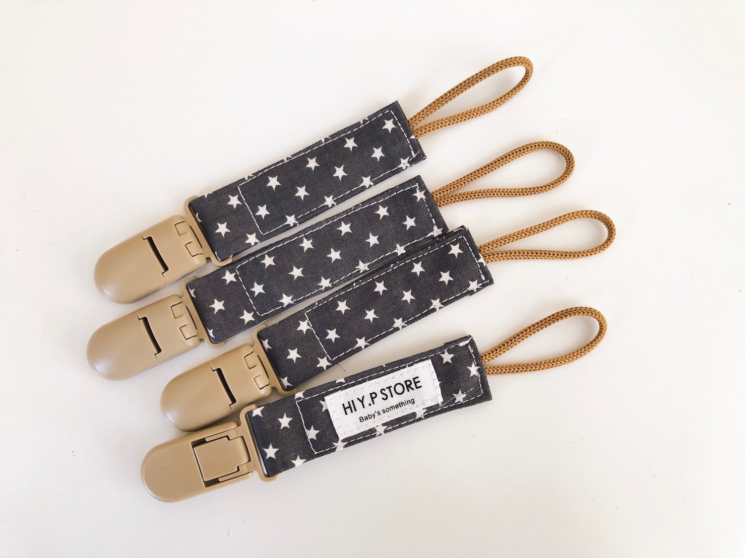 Hi Y.P store-短版鱷魚夾-鐵灰星星