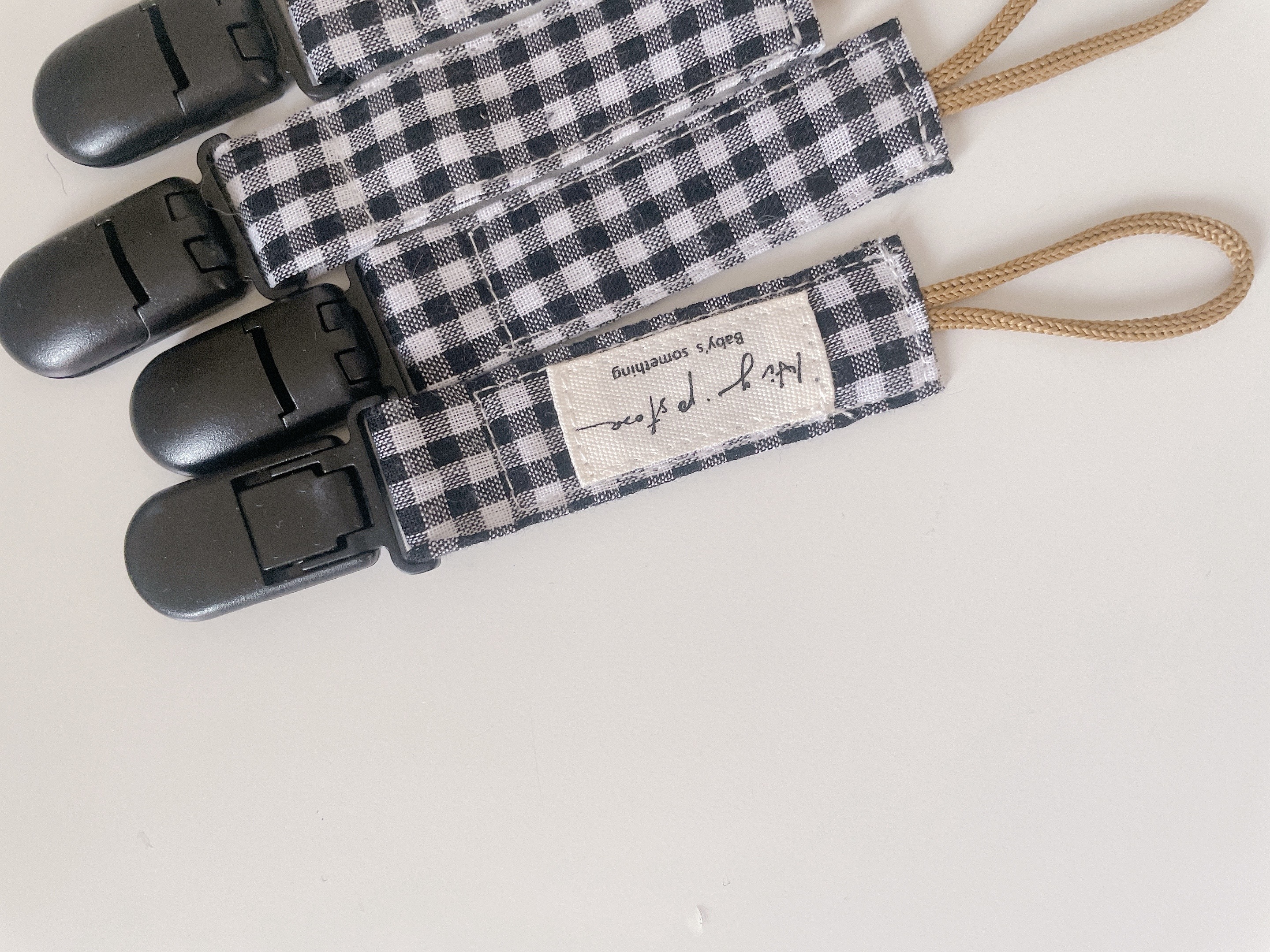 Hi Y.P store-短版鱷魚夾-黑白格紋