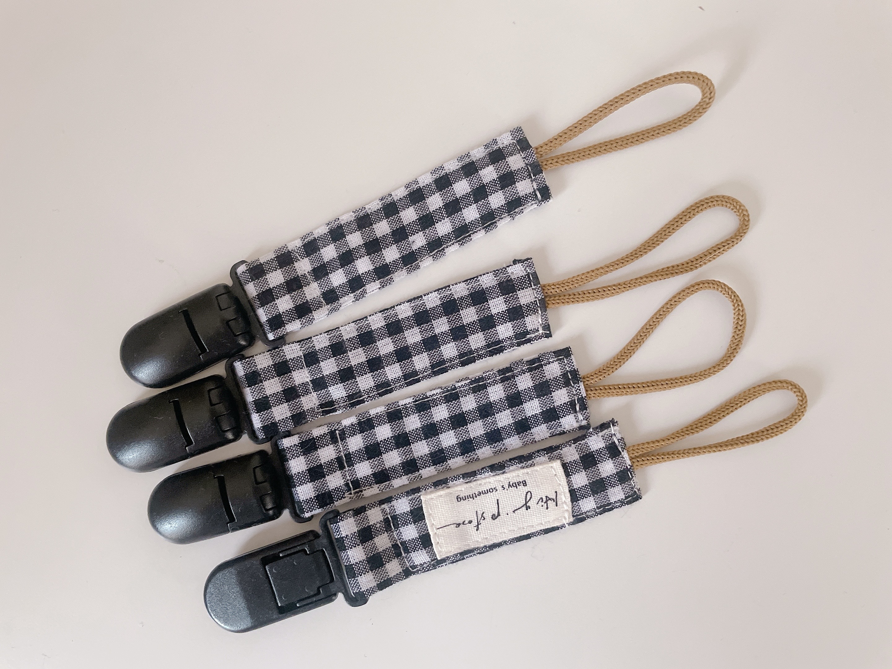 Hi Y.P store-短版鱷魚夾-黑白格紋