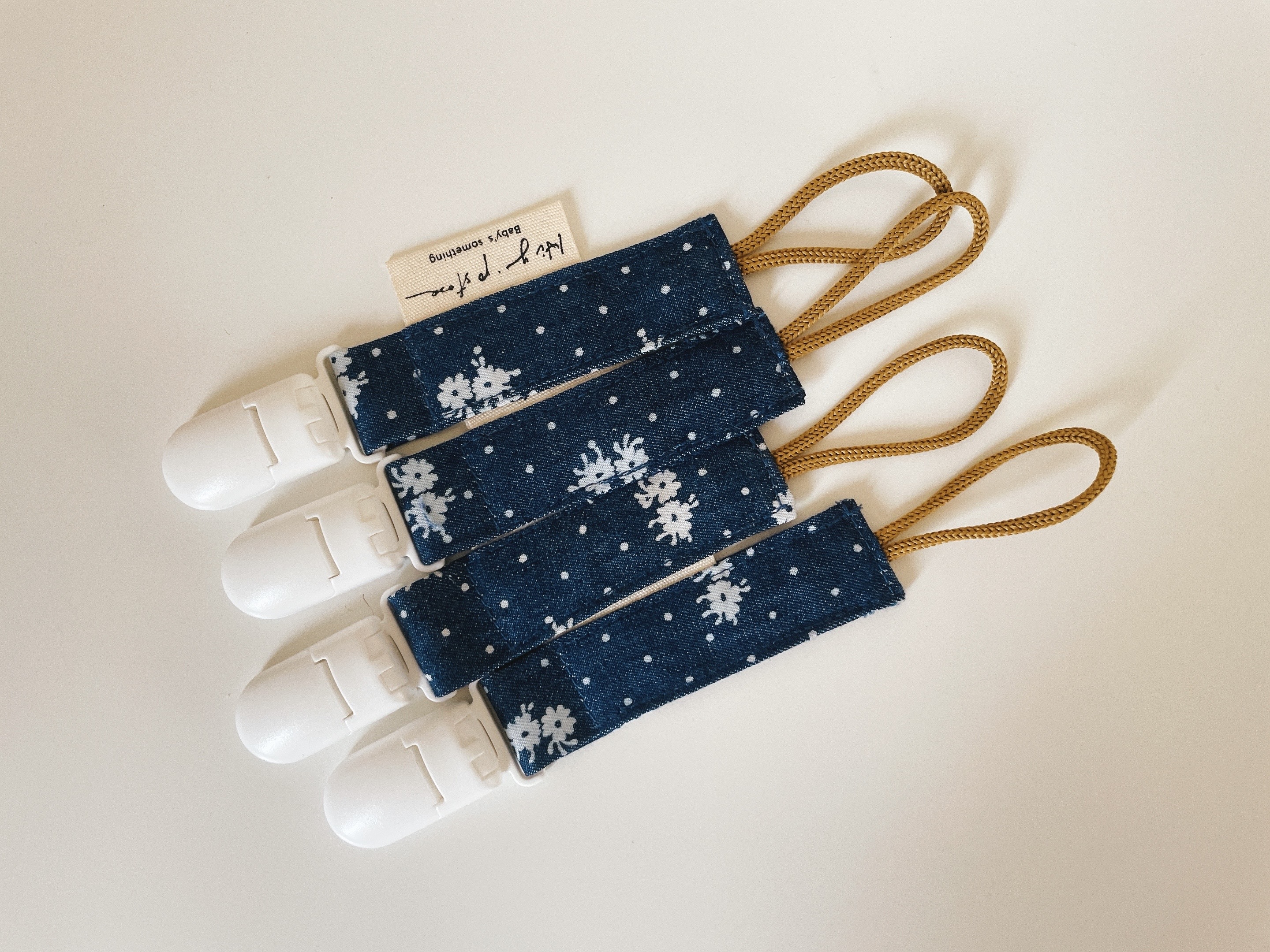 Hi Y.P store-短版鱷魚夾-牛仔碎花