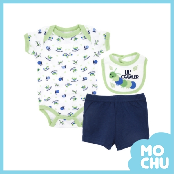 可愛毛毛蟲三件式包屁衣