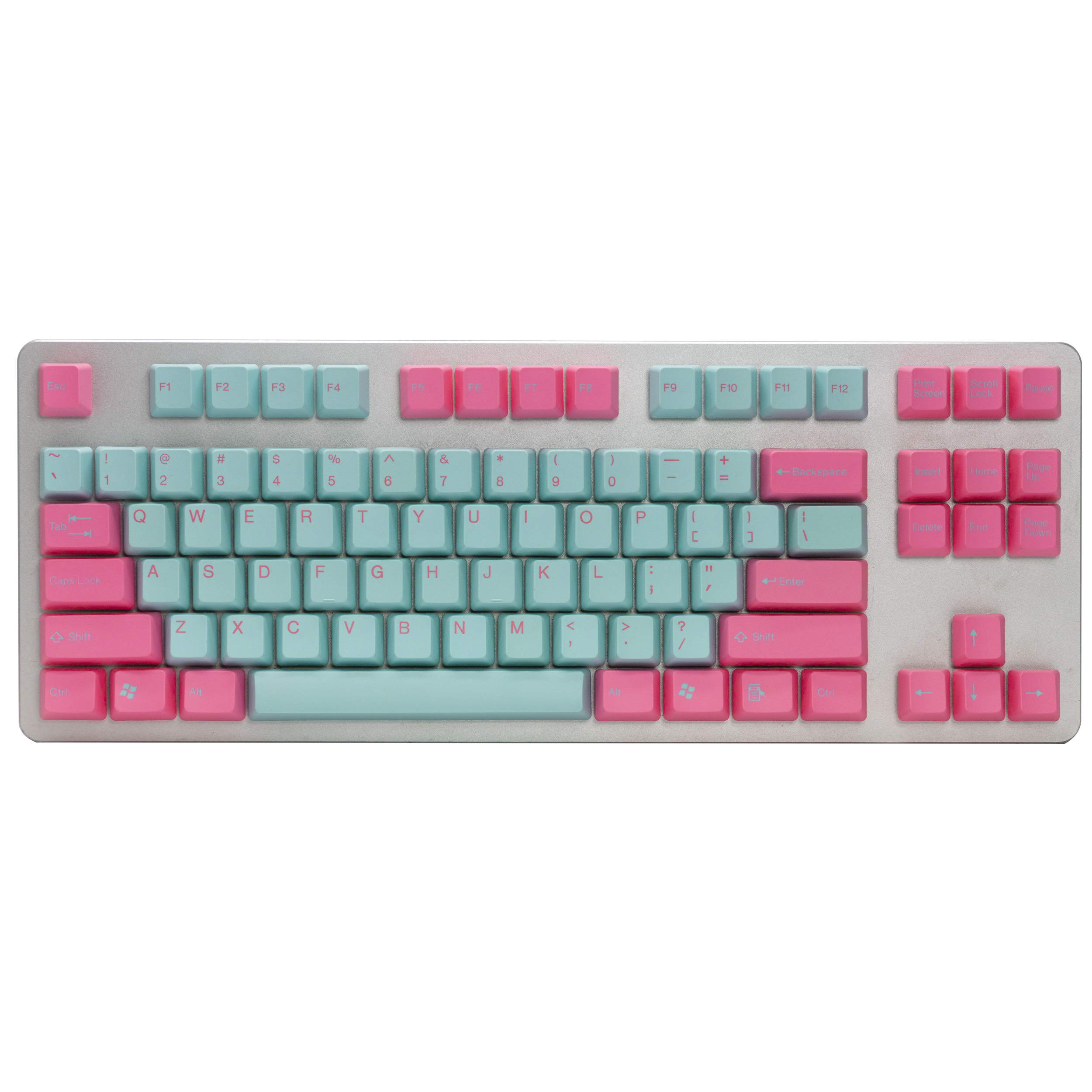PBT-115 Keys Pink&BrightBlue Miami Keycaps SKU#C02BU201