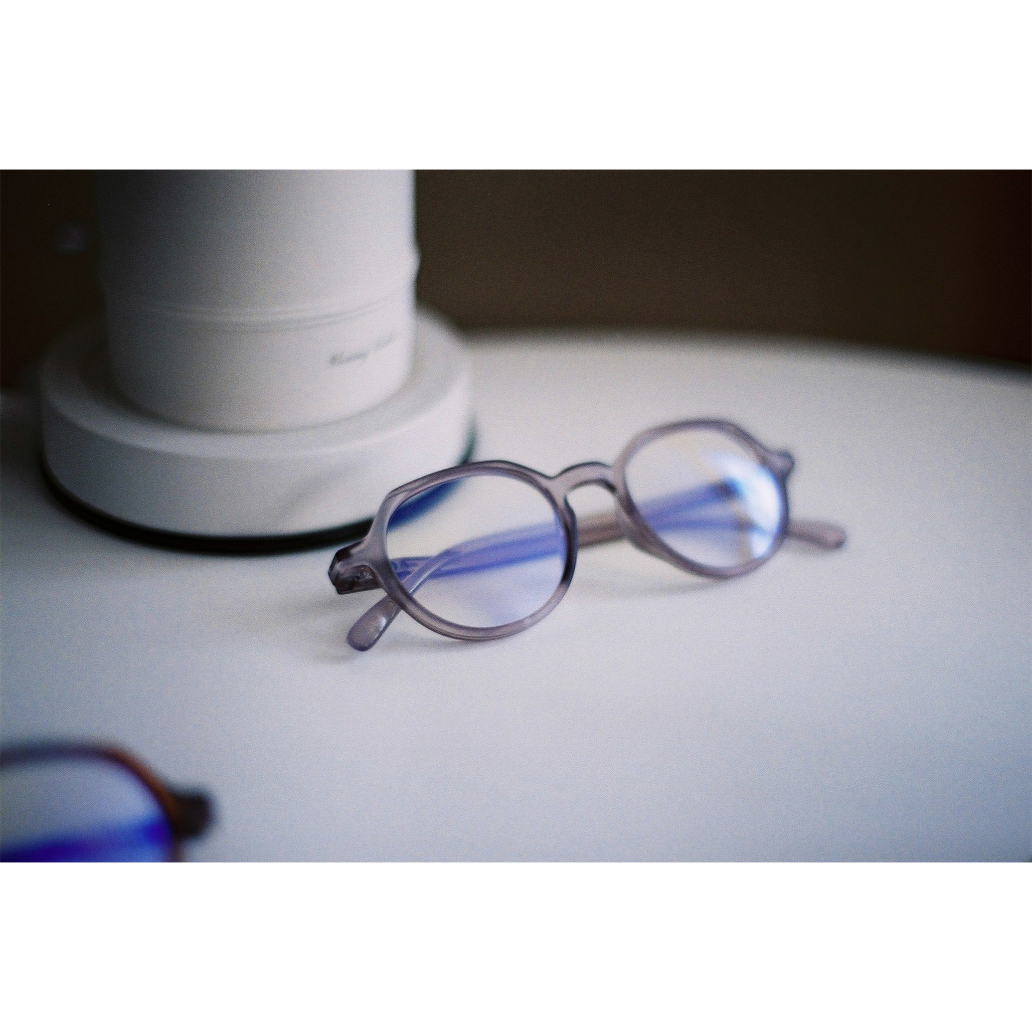 CROWN PANTO 成人 皇冠型抗藍光眼鏡 - 磨砂霧紫