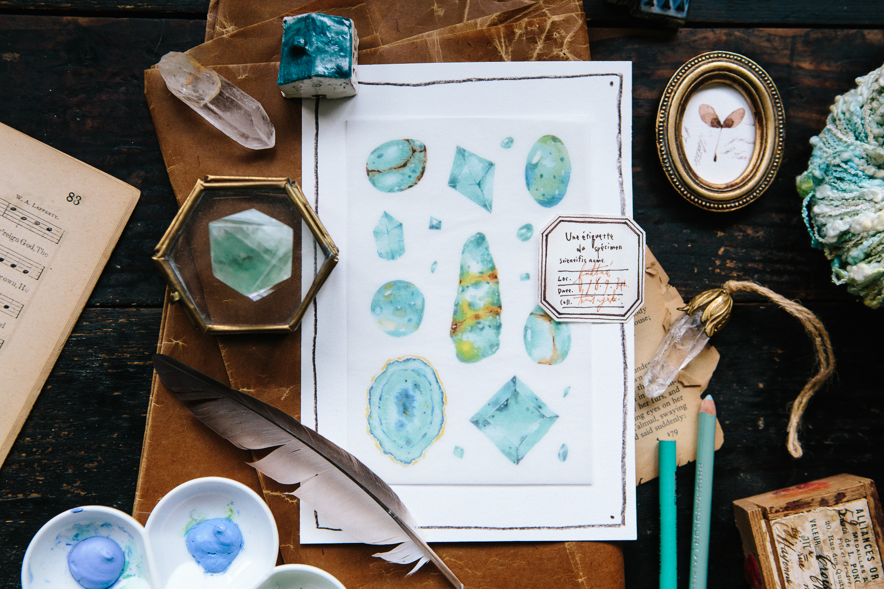 OURS 土耳其藍寶石 轉印貼紙