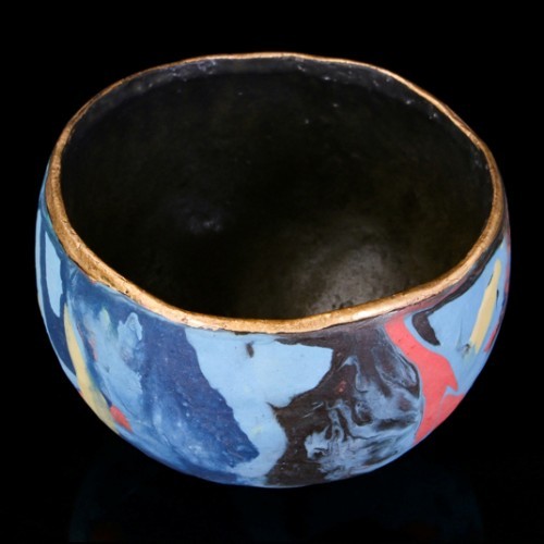 富田啓之 金彩色繪 tm24-3 フリーカップ  (超限量)