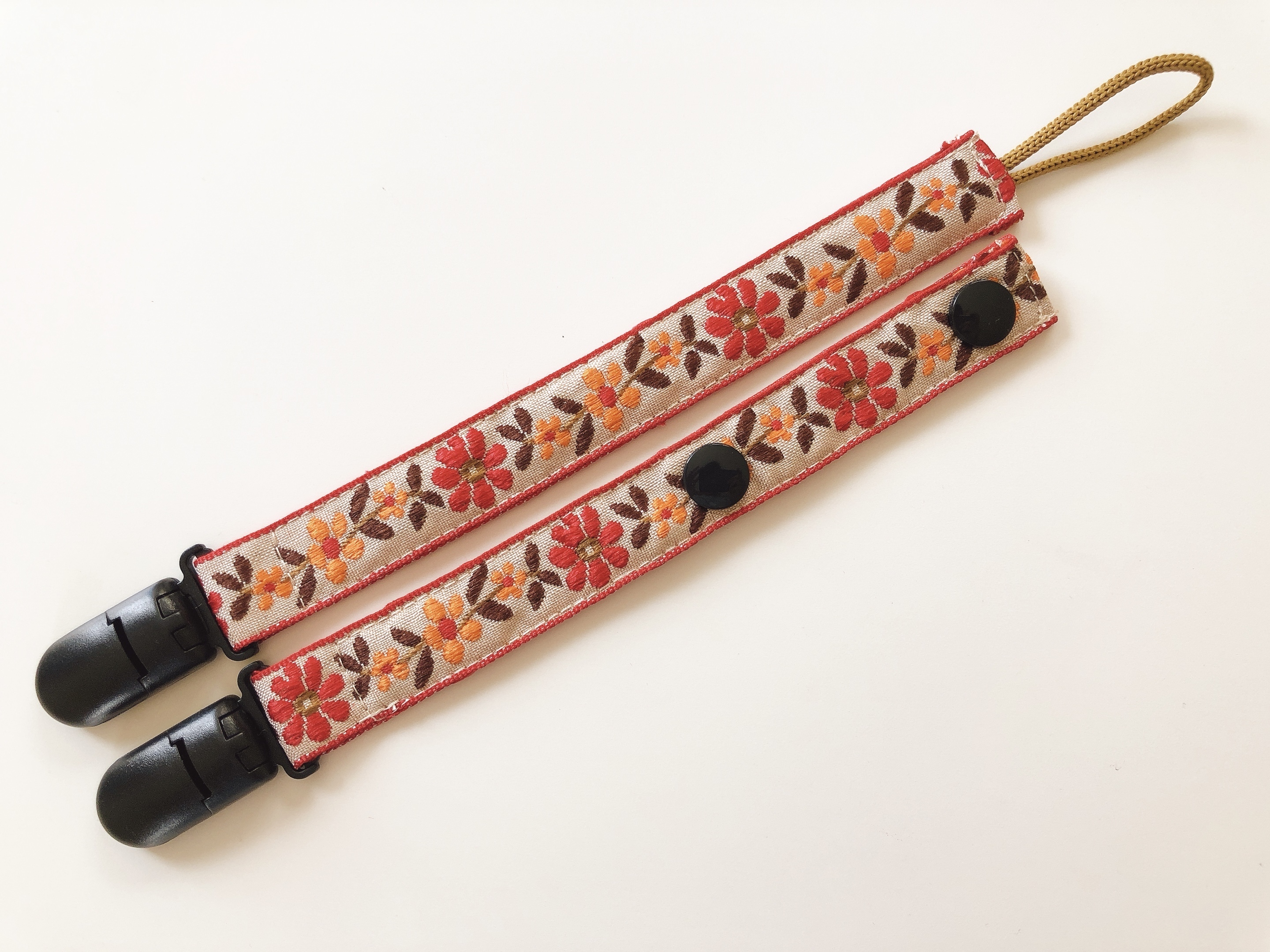 Hi Y.P store-緞帶款-波西米亞紅色花朵