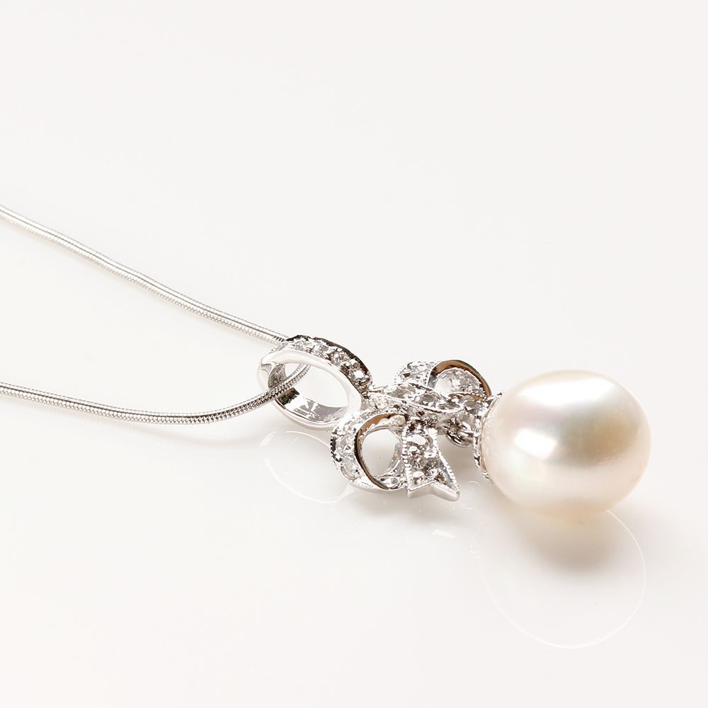 【雅紅珠寶】天然珍珠項鍊-925銀飾-春暖花開-N0219