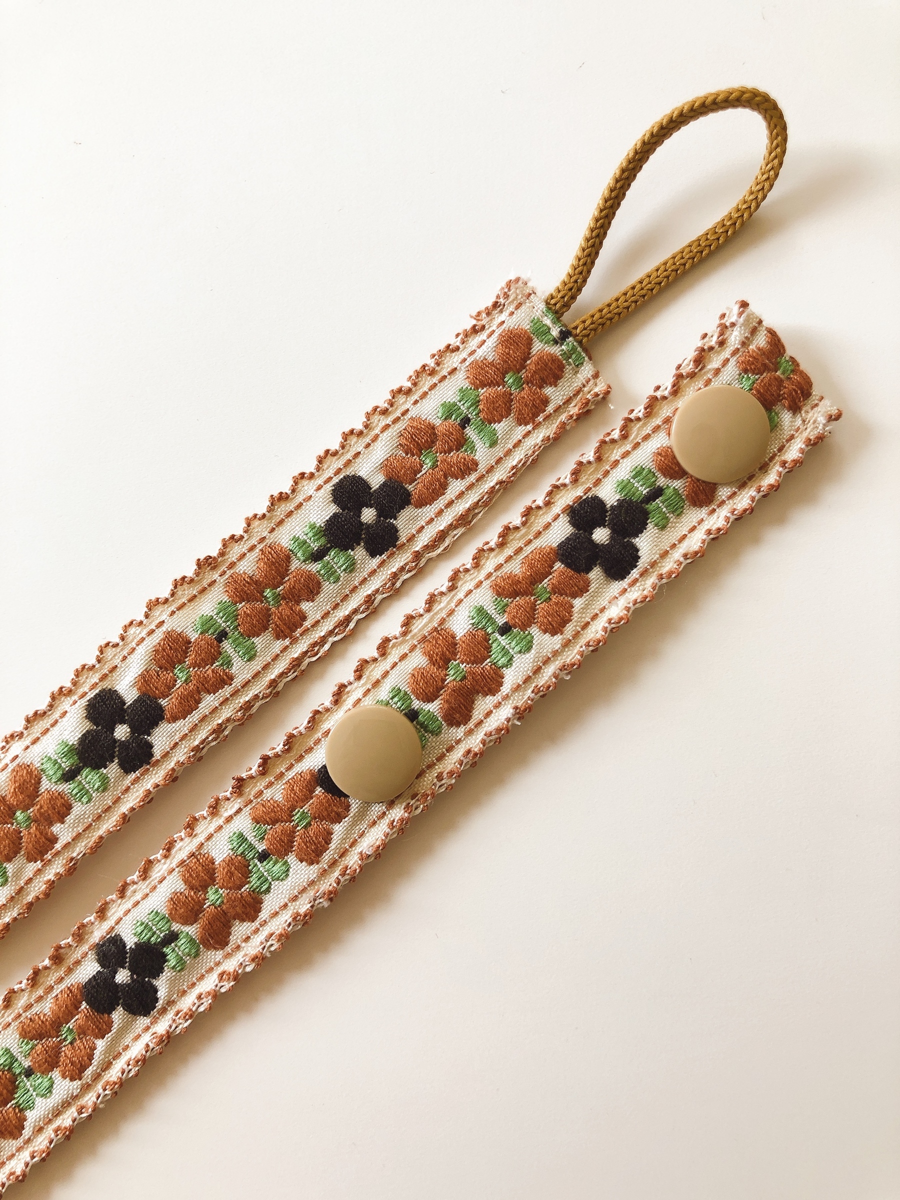 Hi Y.P store-緞帶款-波西米亞卡其花朵