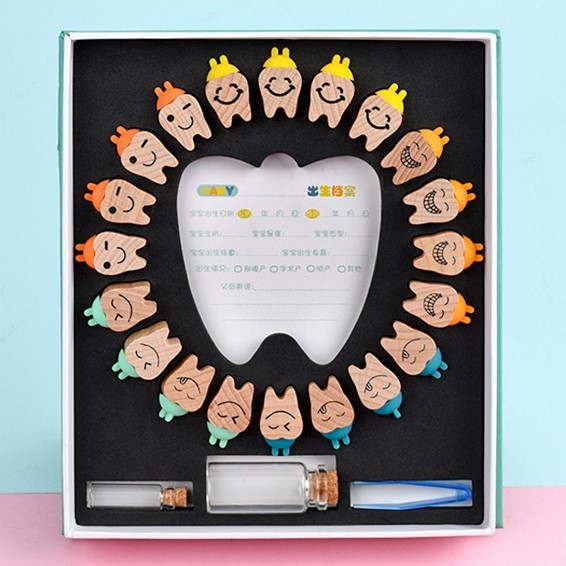 木製乳牙保存紀錄盒