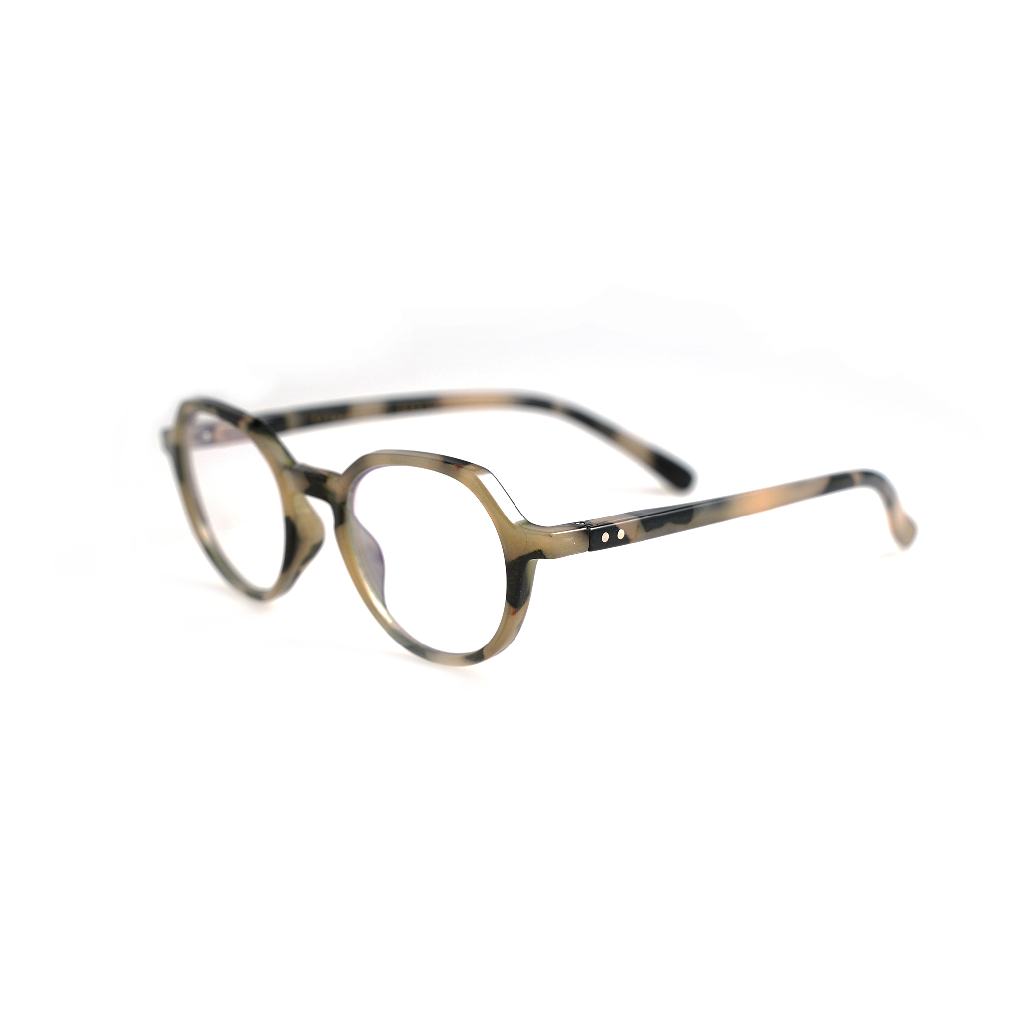 CROWN PANTO 成人 皇冠型抗藍光眼鏡 - 黃棕玳瑁