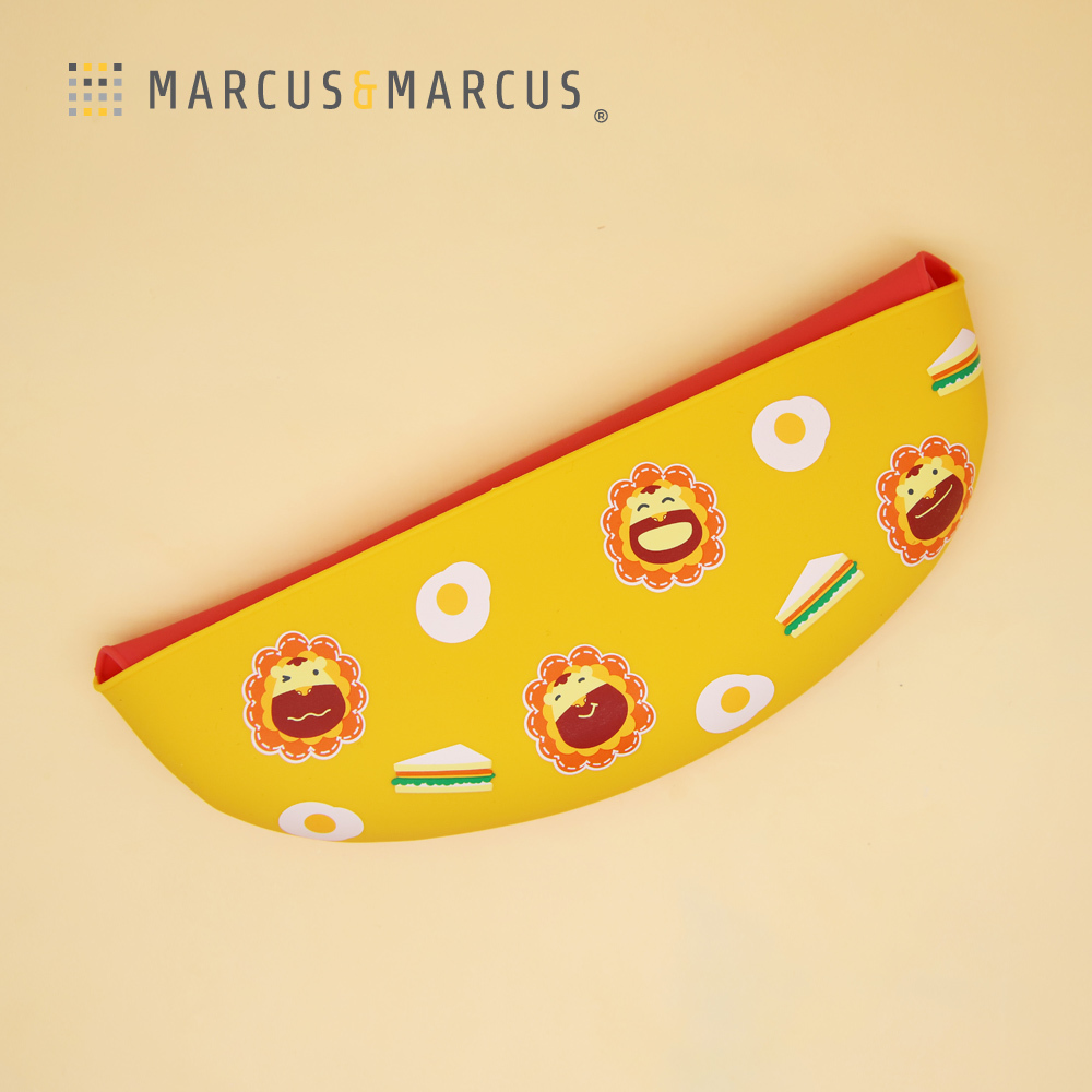 Marcus&Marcus 動物樂園大口袋寬版矽膠立體圍兜