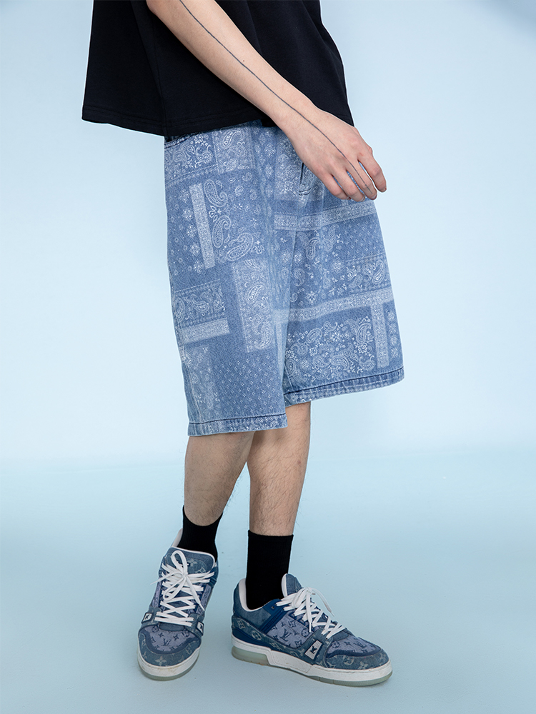 I DON’T SMOKE 變形蟲 水洗 牛仔 五分 短褲  DONSMOKE Don’t Smoke