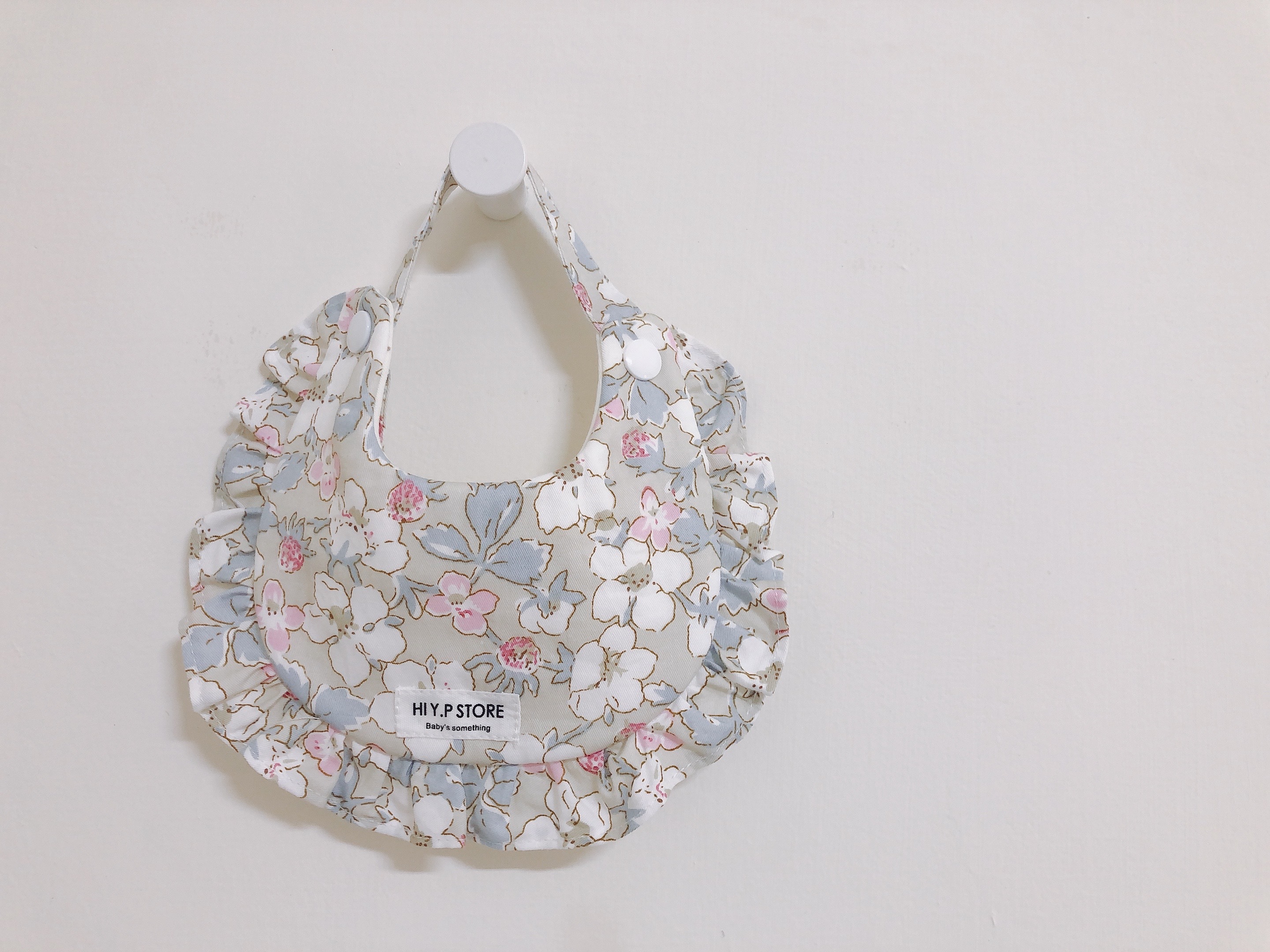 Hi Y.P store-手作圍兜-玉梔子花(荷葉邊)