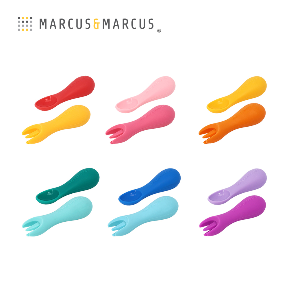 Marcus&Marcus 手握學習胖胖叉匙組
