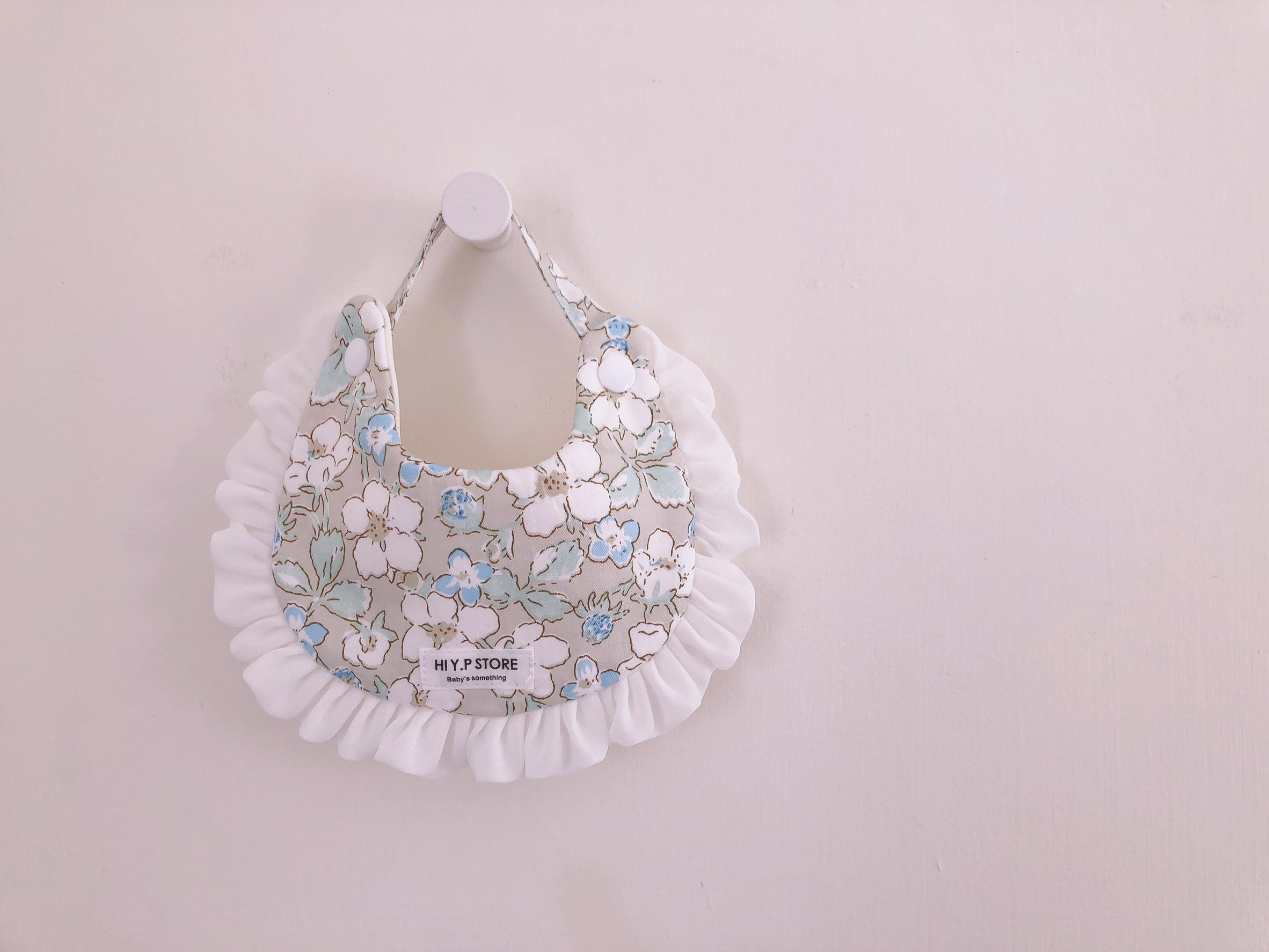 Hi Y.P store-手作圍兜-玉梔子花(雪紡荷葉邊)