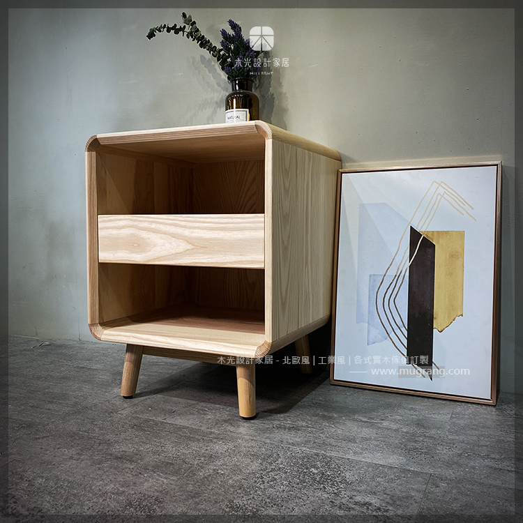 限時優惠-時光-梣木開放式床頭櫃(僅剩1組)