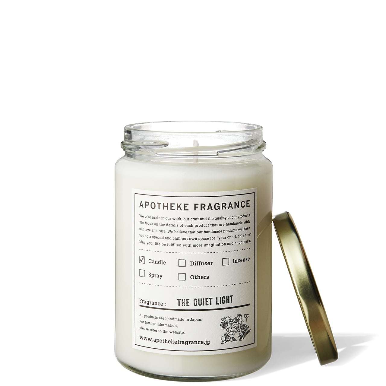 APOTHEKE FRAGRANCE GLASS JAR CANDLE