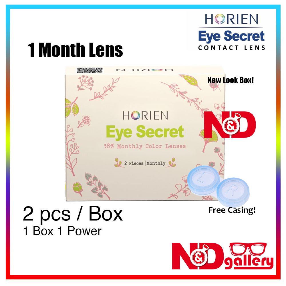 Horien Eye Secret 1 Month Color Contact lens 14.00mm 2 pcs/box (0.00  to -8.00)