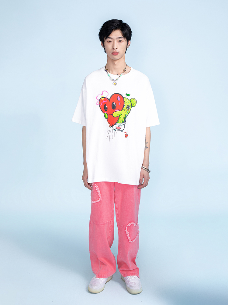 I DON’T SMOKE 仙人掌 愛心 短袖 短T  DONSMOKE Don’t Smoke