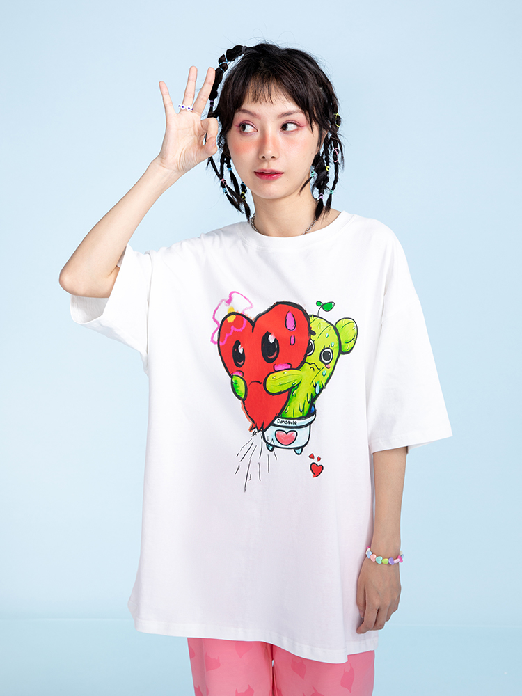 I DON’T SMOKE 仙人掌 愛心 短袖 短T  DONSMOKE Don’t Smoke