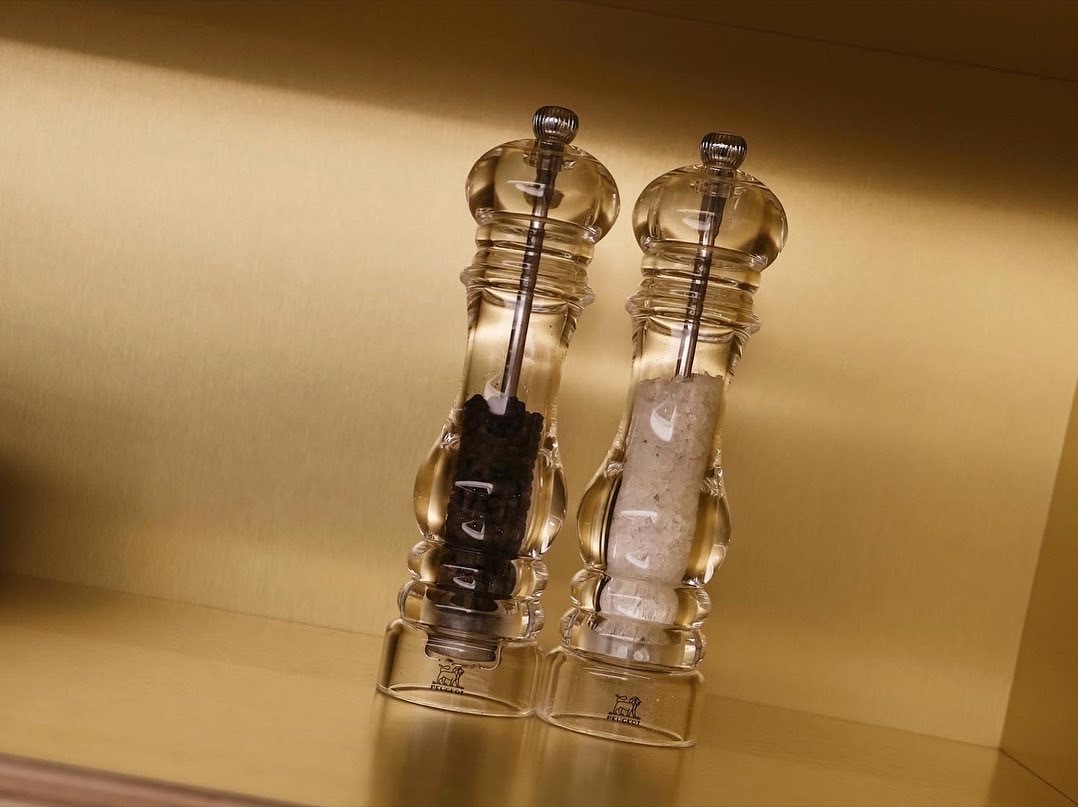 胡椒與鹽巴研磨罐組  |  透明色