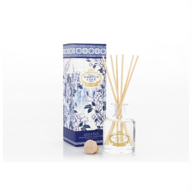 【Portus Cale】 "Gold & Blue" 室內香薰擴香 (手工陶瓷瓶)