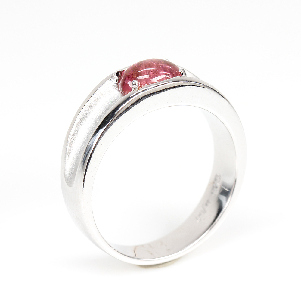 【雅紅珠寶】天然紅碧璽戒指-925銀飾-滿園春色-R0363