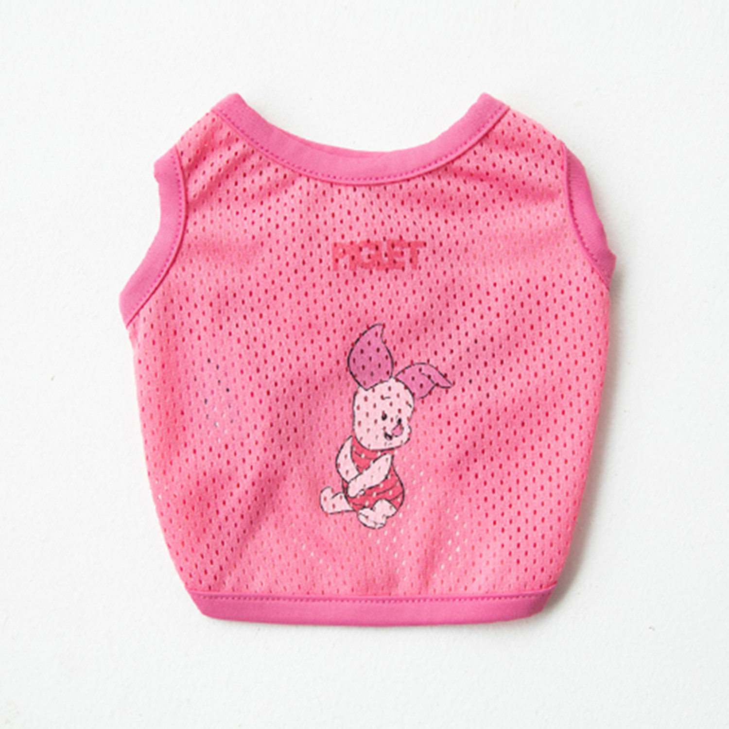 Disney小豬網眼透涼短版背心