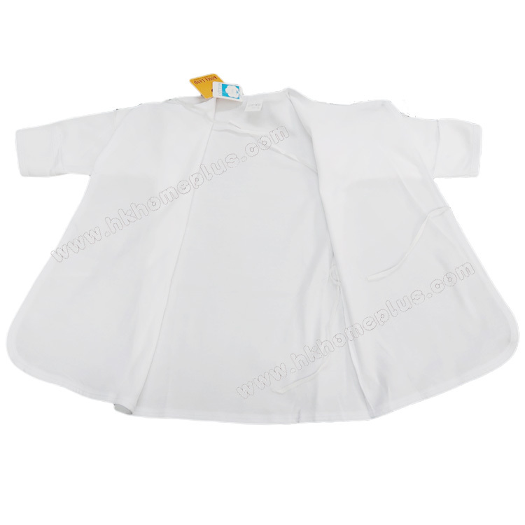 Koma Land: 嬰兒雙面白色長袖孖襟長袍 BE4054