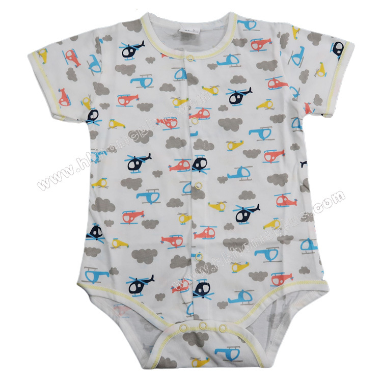 Koma Land: 嬰兒平紋開鈕短袖蛤衣 BE4008 (1-3碼)