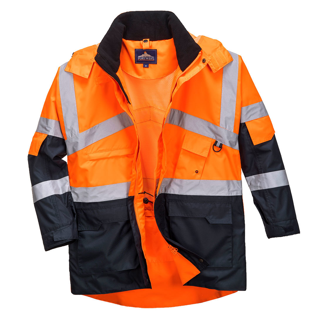 S760 - Hi-Vis 2 色調透氣防水夾克 (橙色/海軍藍) (黃色/海軍藍)