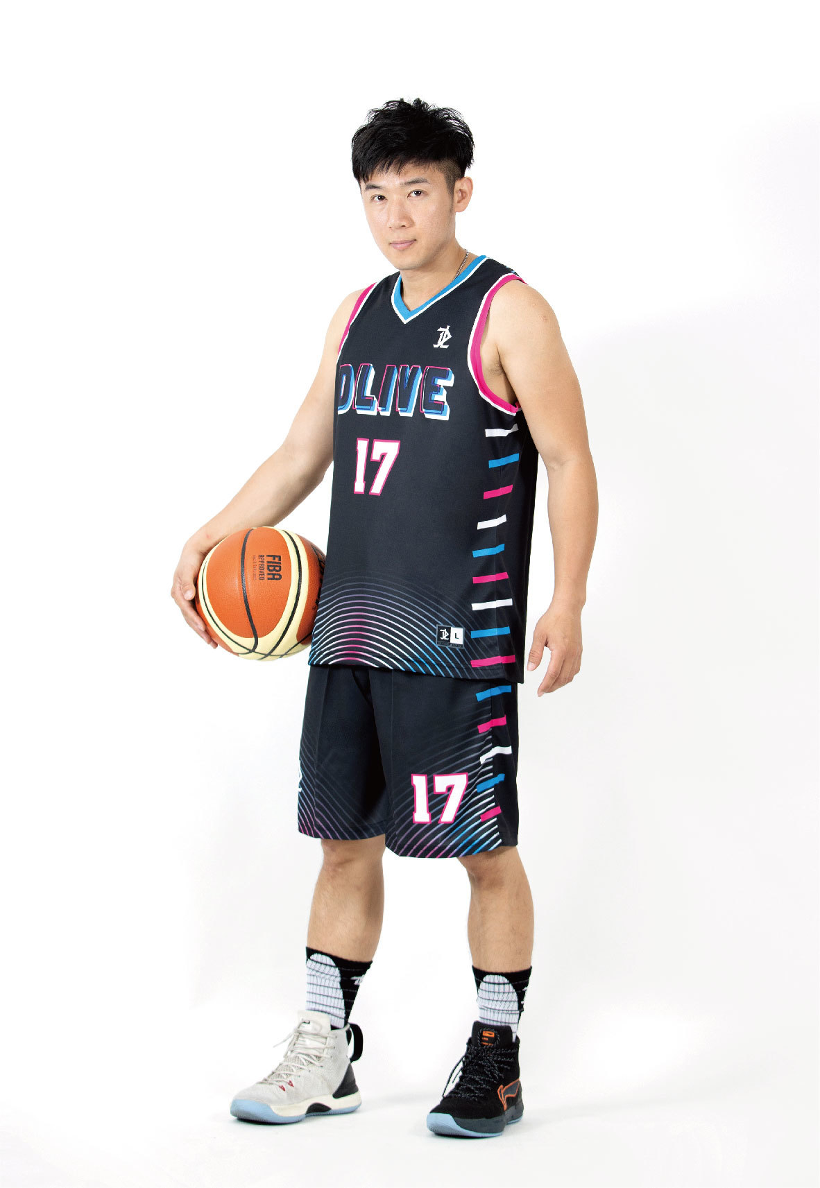 單面昇華V領籃球服 - 路易士