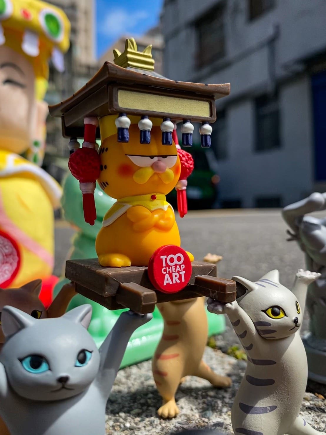 “加菲貓聯名-盲盒-盲抽-扭蛋-媽祖遶境-Garfield-blindbox”