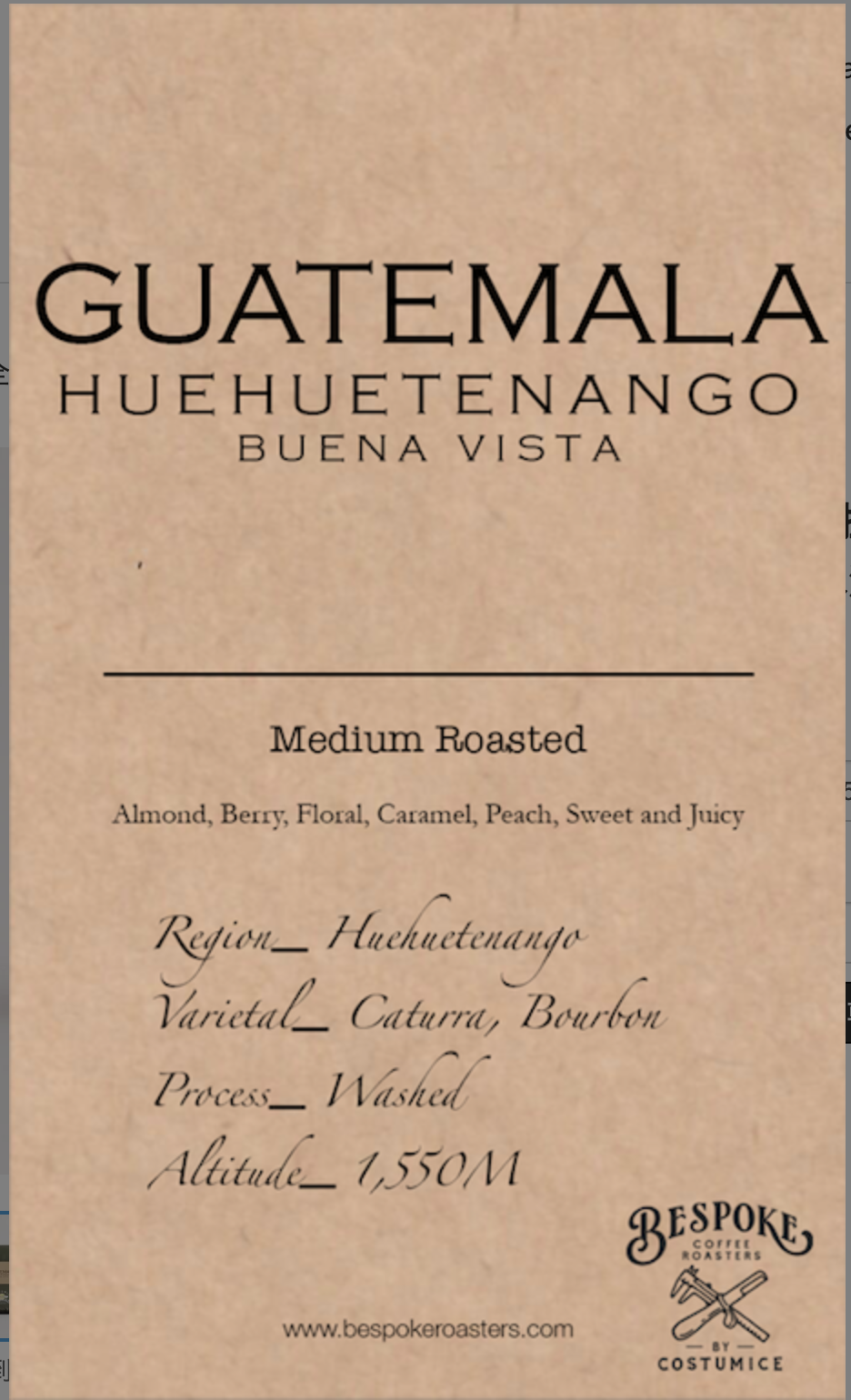 瓜地馬拉 微微特南果 美景處理廠 伊斯邦小農 水洗處理 SHB