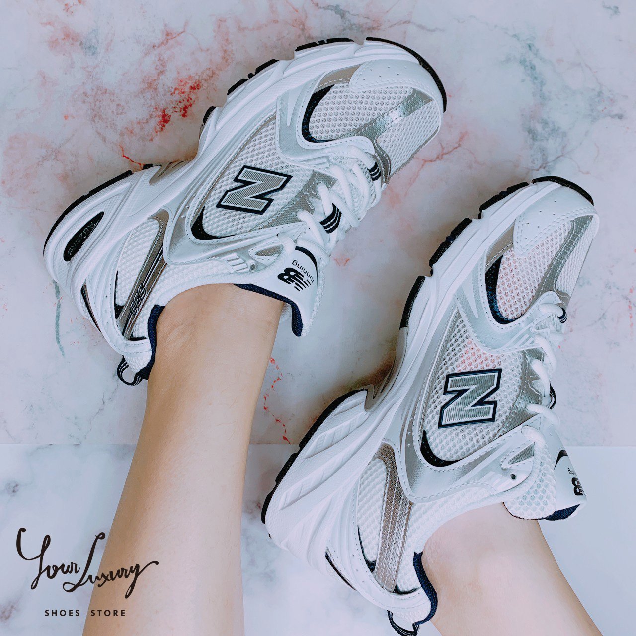 【Luxury】現貨 NEW BALANCE 紐巴倫 NB MR530 米黃 藍 銀白 灰 運動 慢跑鞋