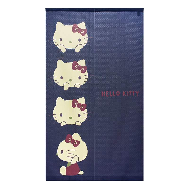 Sanrio Hello Kitty 門簾 85 x 150 cm 復古色海軍藍 #CM21D-92184