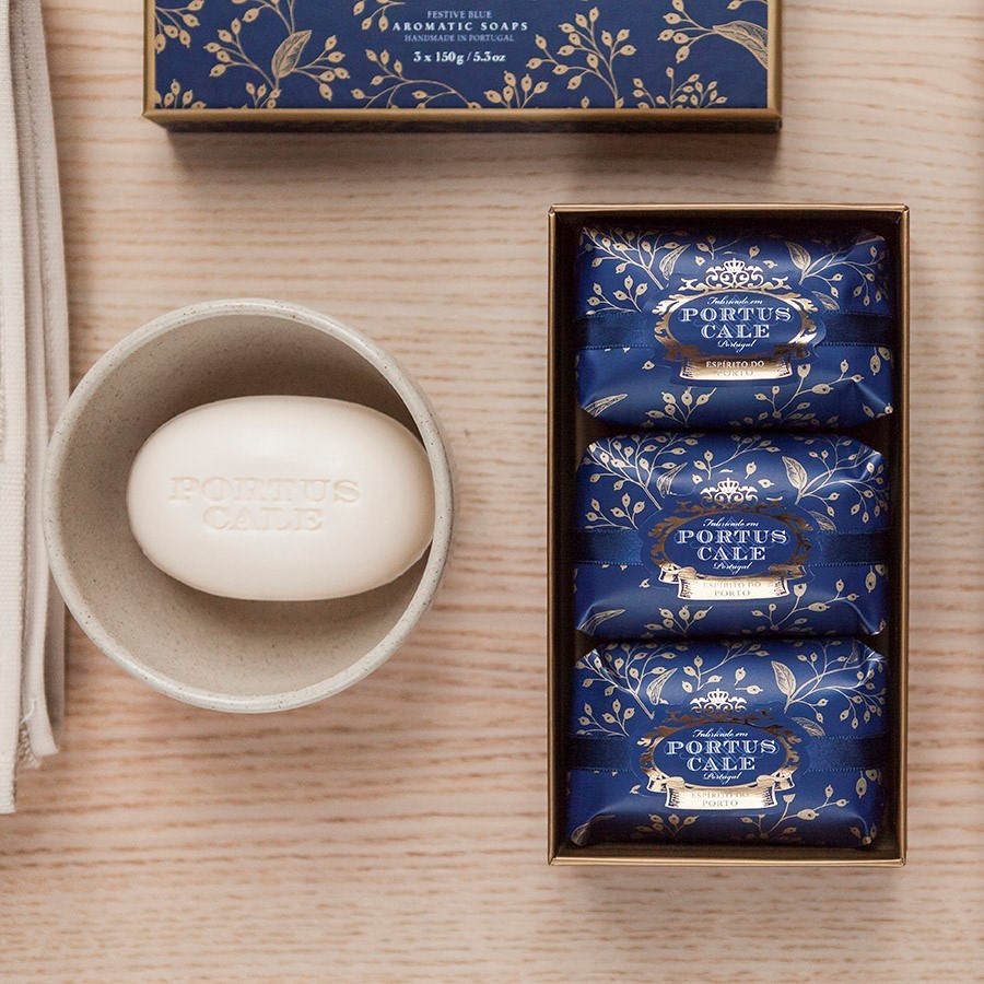 【Portus Cale】Festive Blue Soap Gift Set