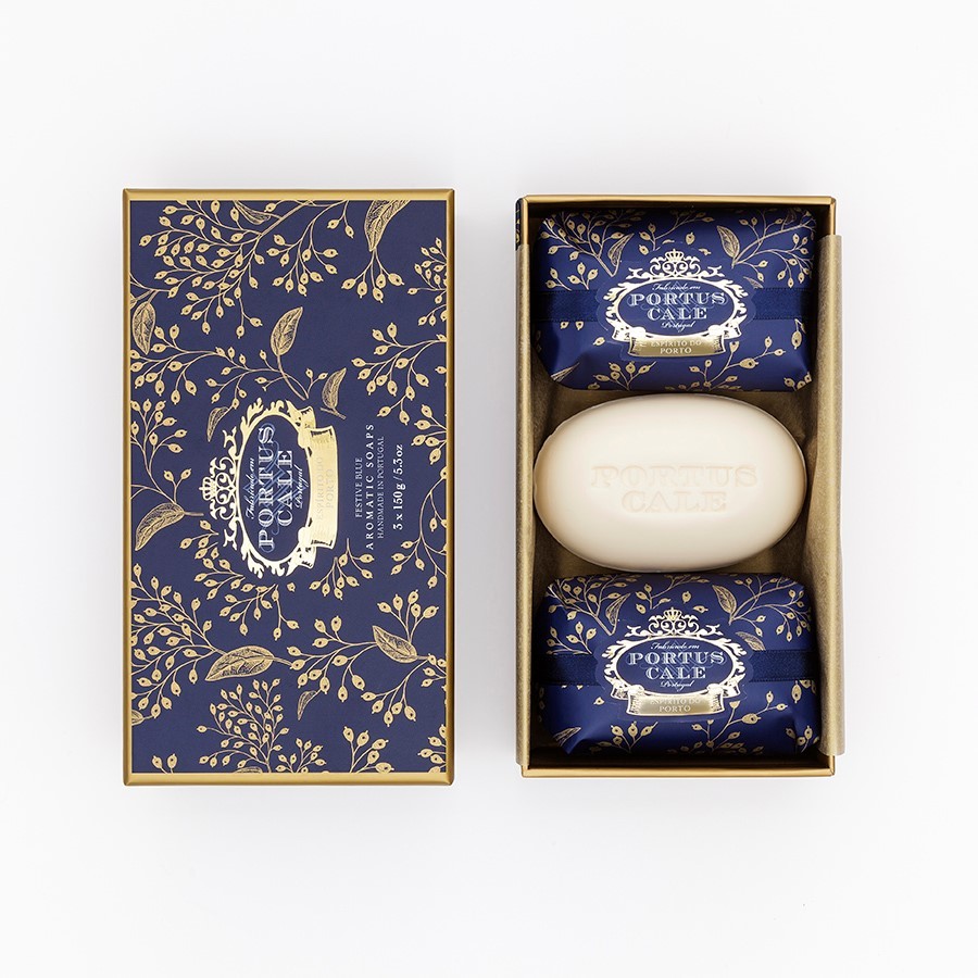 【Portus Cale】Festive Blue Soap Gift Set