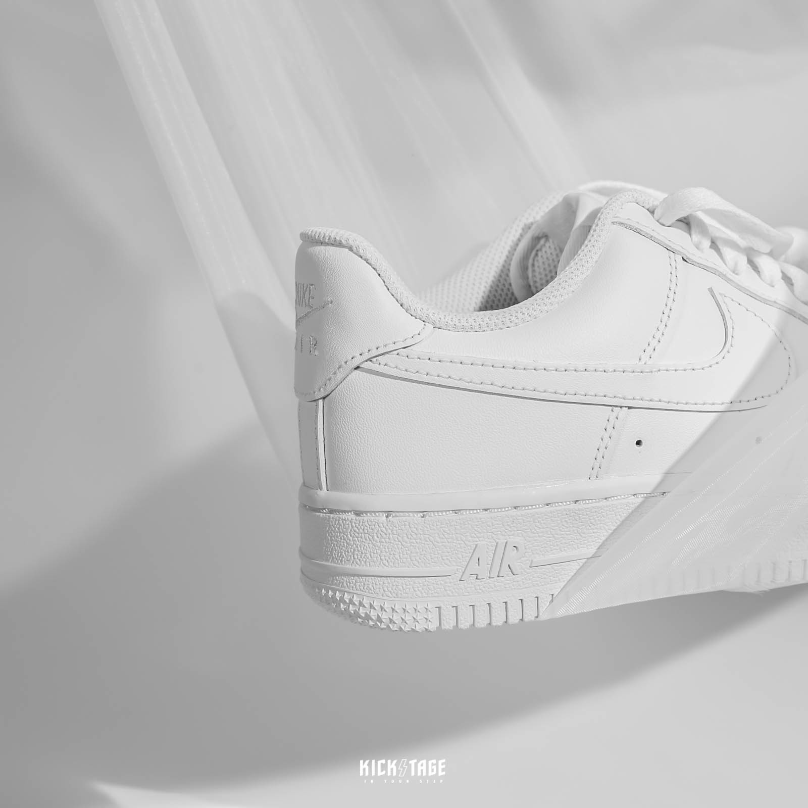 女鞋 NIKE WMNS AIR FORCE 1 LOW AF1 全白 皮革 低筒 鐵牌 休閒鞋【DD8959-100】WAF1