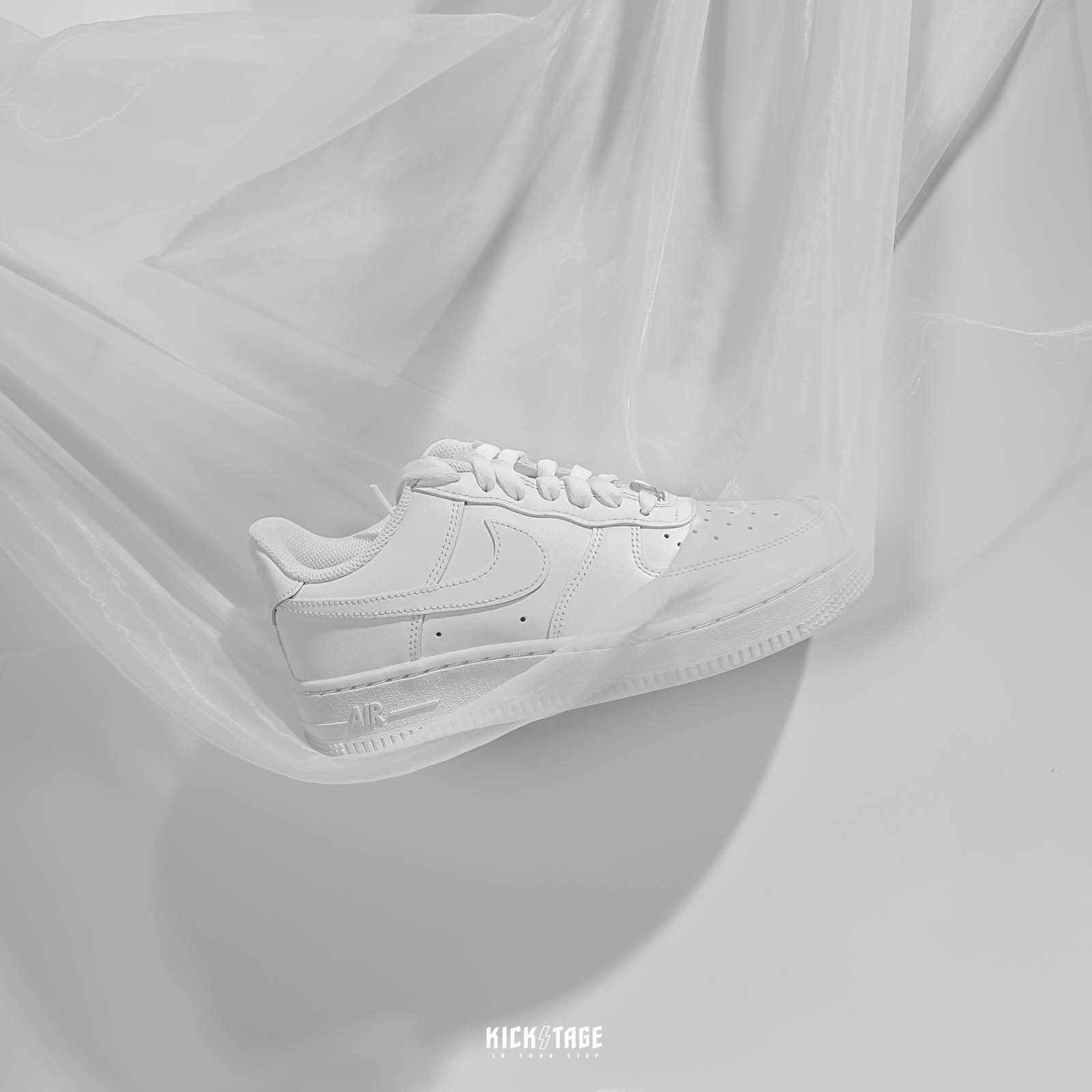 女鞋 NIKE WMNS AIR FORCE 1 LOW AF1 全白 皮革 低筒 鐵牌 休閒鞋【DD8959-100】WAF1