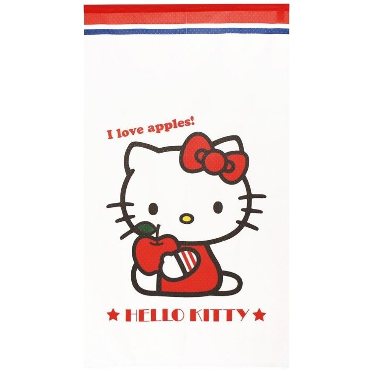 Sanrio Hello Kitty 門簾 85 x 150 cm 我愛蘋果 #CM21D-92167