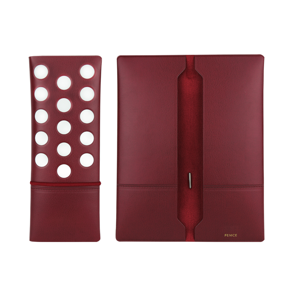 FENICE 點點造型對開筆袋(紅)