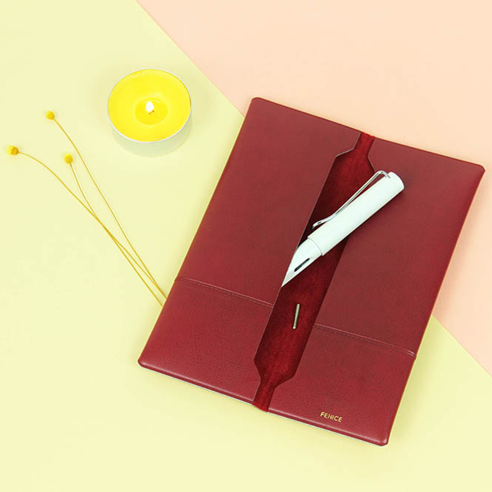 FENICE 點點造型對開筆袋(紅)